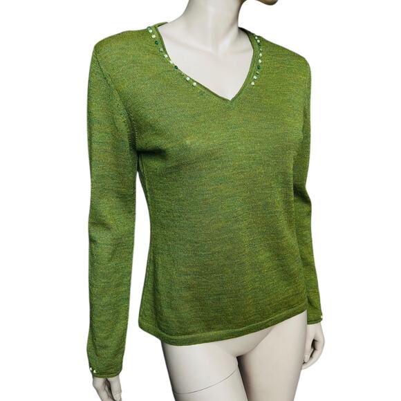 100% Baby Alpaca Made in Peru V-Neckline Sweater Long Sleeves Size Small - Picture 3 of 10